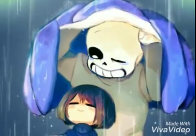 下雨了鲁，好有爱。sansxfrisk