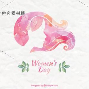 手绘三八妇女节海报卡片贺卡促销活动AI矢量设计素材AI195