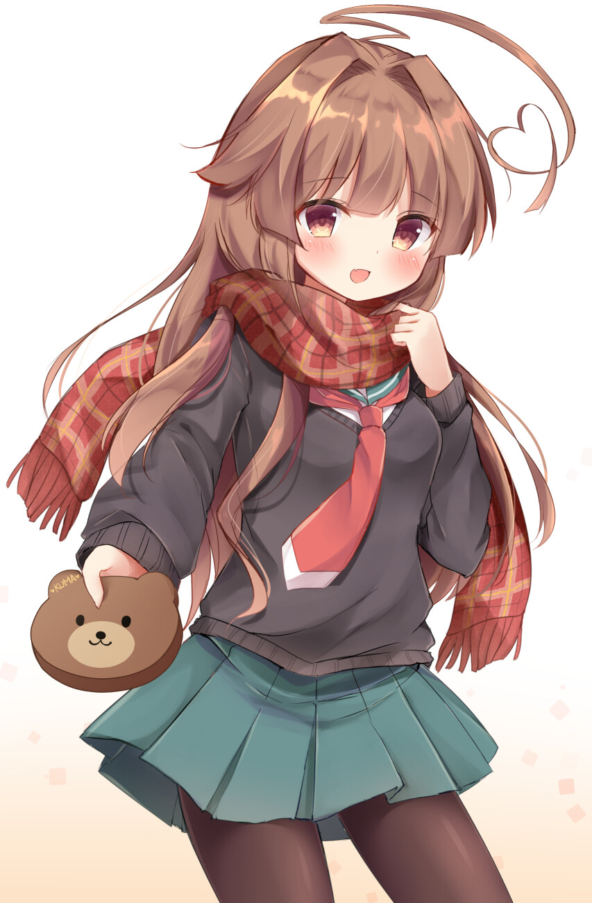 二次元少女围巾冬日