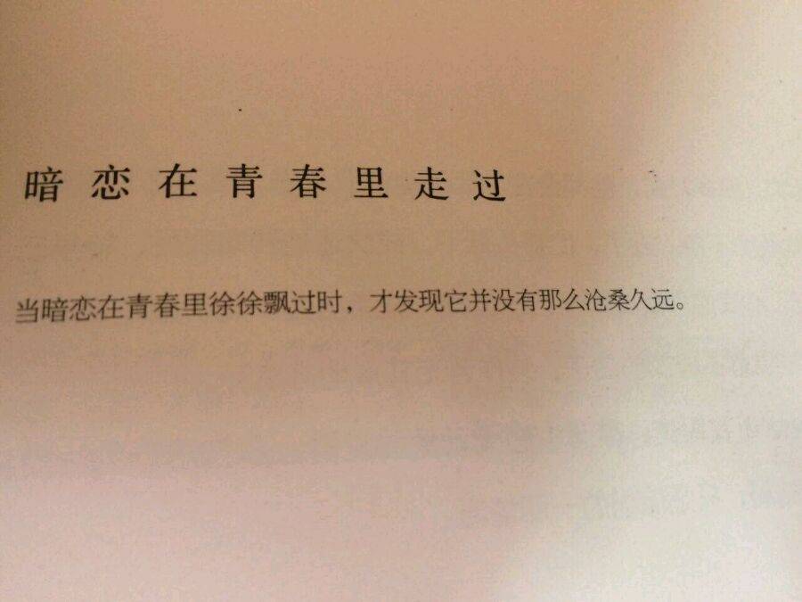 暗恋成茧
是我青春中最大的秘密