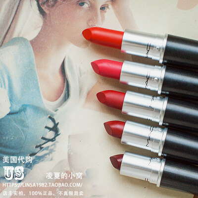 MAC口红正品美国代购唇膏Sin Diva Ruby woo Lady bug Vegas volt