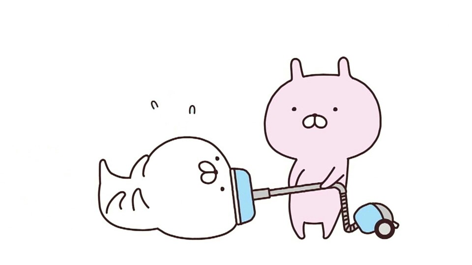 兔丸 五撒马路 敲可爱 动漫 头像 背景 自截 简笔