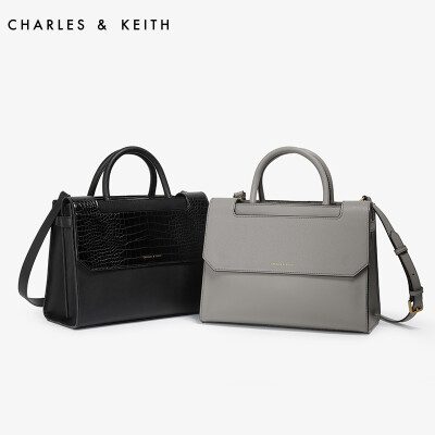 CHARLES&amp;KEITH 单肩包 CK250270012 欧美复古OL手拎斜挎女包