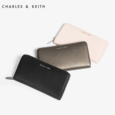 CHARLES&amp;KEITH 长款钱包 CK610680485 欧美时尚一字长款钱包