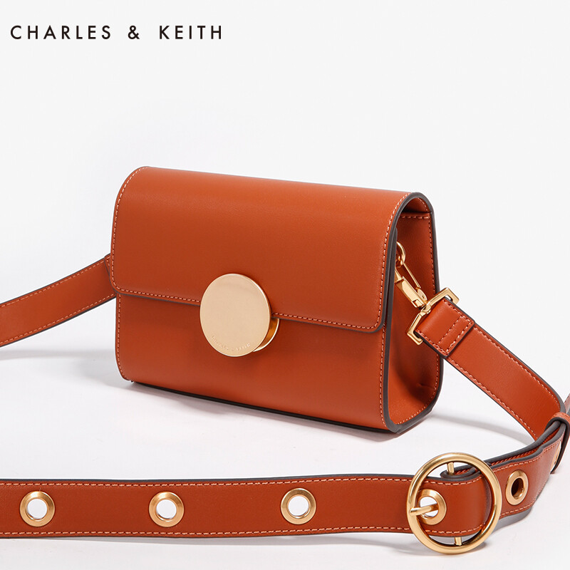 CHARLES&amp;KEITH 单肩包 CK280680466 金属扣小方包迷你女包