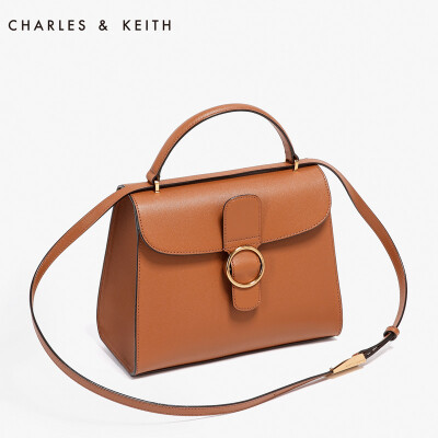 CHARLES&amp;KEITH 手提包 CK250780323 欧美风复古翻盖单肩女包