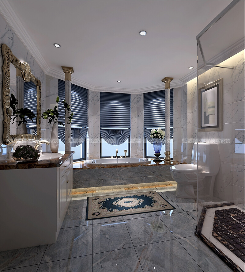 #卫生间# #红蚂蚁装饰# #百叶窗# #淋浴间# #浴缸# #软装设计#