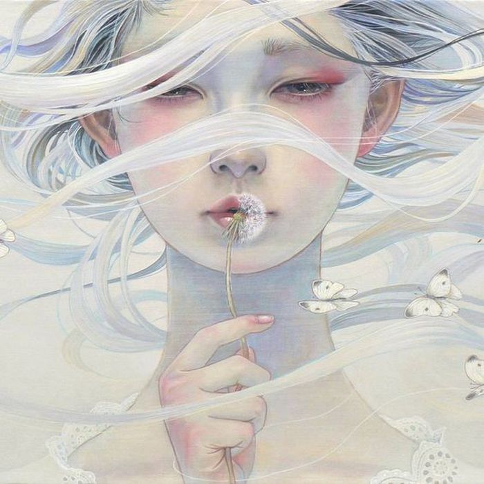 穿过发梢，是你的温柔 ~ 插画 Miho Hirano