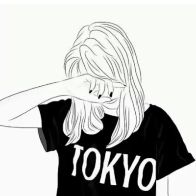 女生头像.黑白.二次元 by:凉惜