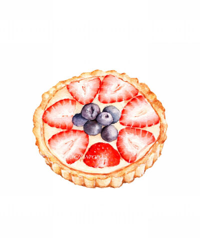 【小美食】水彩 手绘 绘画 插画 美食 甜品