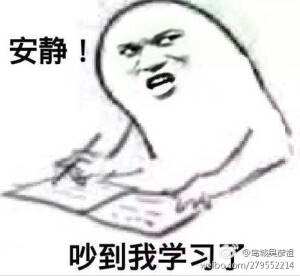 安静！吵到我学习了   表情包