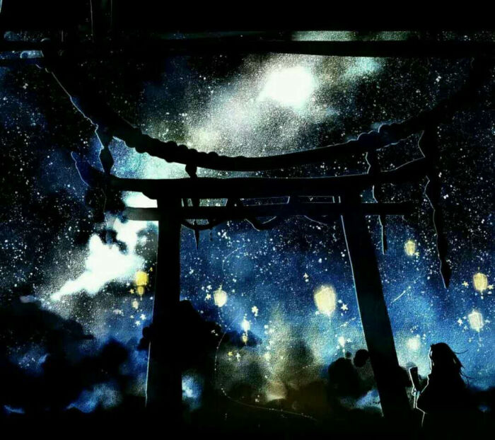 星空日本神社 堆糖 美图壁纸兴趣社区