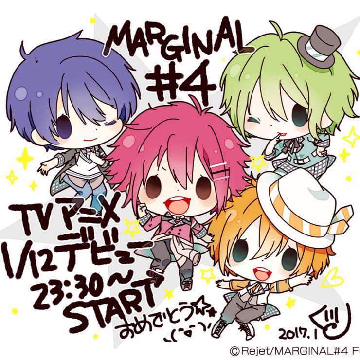 ★☆MARGINAL＃4☆★
桐原アトム(Atom)
蓝羽ルイ(Rui)
野村エル(L)
野村アール(R)