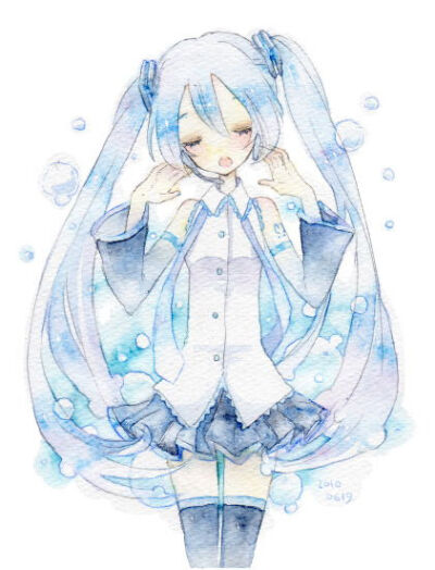 初音 水彩