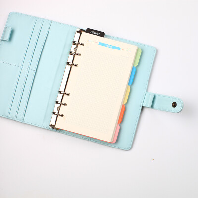 马卡龙色系A5/A6活页手账本，优质的不锈钢活页夹，可以夹笔，可随身携带，随时随即手账。