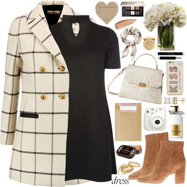 A fashion look from February 2017 featuring Dorothy Perkins, double breasted coat and brown booties. Browse and shop related looks.