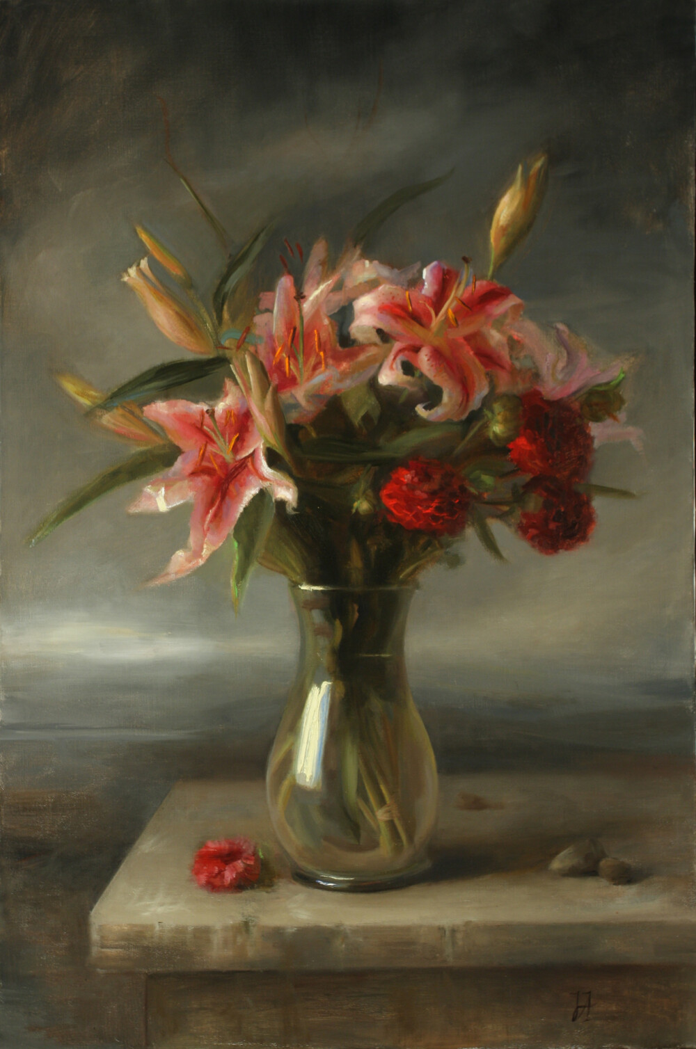 Juliette Aristides/
New Year's Day/
Oil on linen/
-2011/
91.44 x 60.96 cm/
(36" x 24")/
Private collection