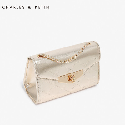 CHARLES&amp;KEITH 单肩包 CK270840021 糖果色菱格纹迷你斜挎包