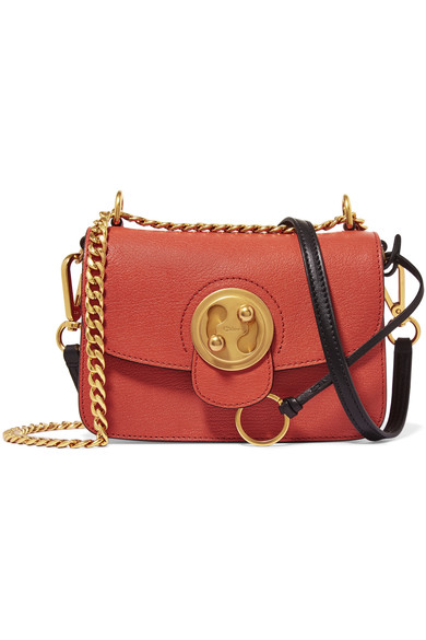 Chloé | Mily small textured-leather and suede shoulder bag | NET-A-PORTER.COM