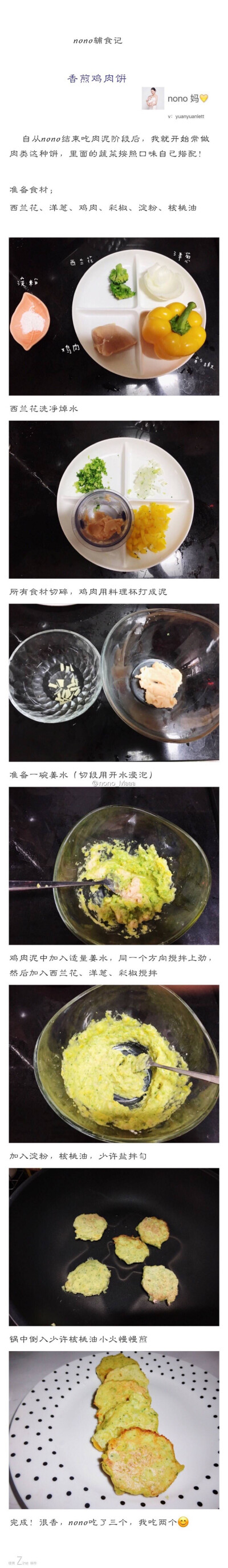 鸡肉饼(宝宝大点的再做)