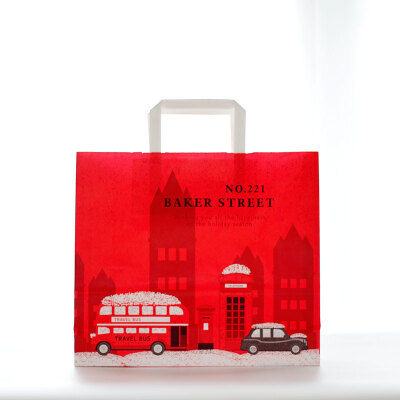 红色手提袋 食品级环保纸 适合装樱花盒4盒到6盒