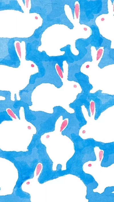 可爱兔子平铺壁纸