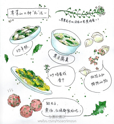 好久没吃荠菜了 T.T