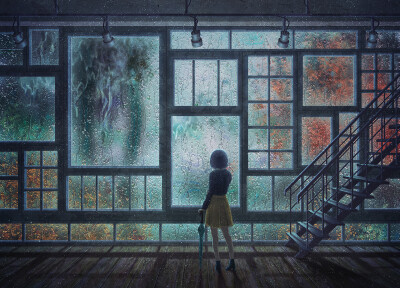 Rain Gallery 绘师：なつ 本作品pixiv id=53720997