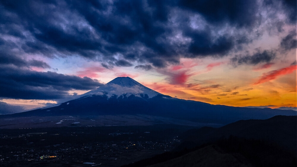 富士山 日落