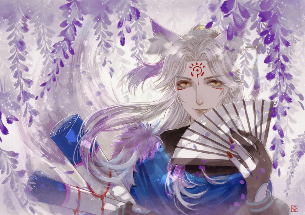 阴阳师 妖狐 画师：冰绡 本作品pixiv id=61665695