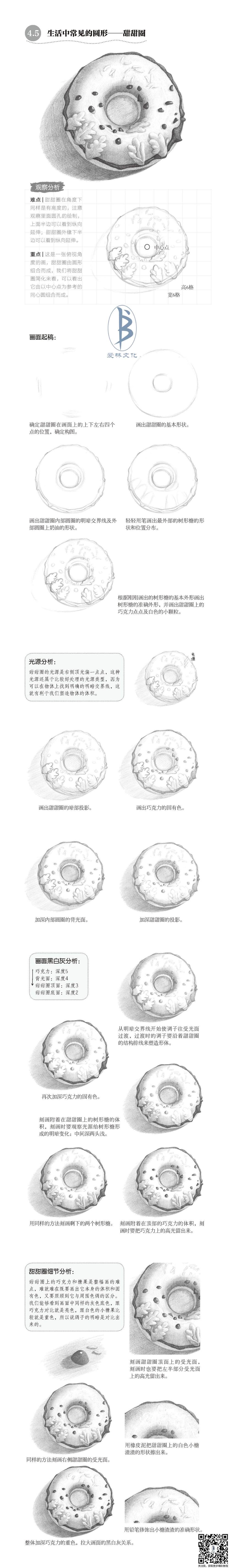 本案例摘自人民邮电出版社出版、爱林文化主编的《生活怎能不素描：零基础铅笔画起步》。更多原创绘画教程和作品将在“爱林文化”公众号（aiibook）中长期分享！爱林博悦——只为悦读者！