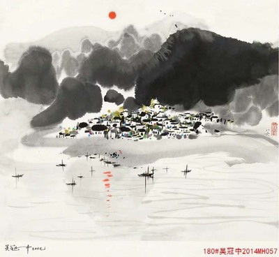 定制 中式风景画芯喷绘大幅中堂客厅壁画现代卧室书房装饰画心画布打印