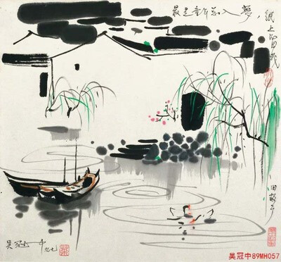 定制 中式风景画芯喷绘大幅中堂客厅壁画现代卧室书房装饰画心画布打印