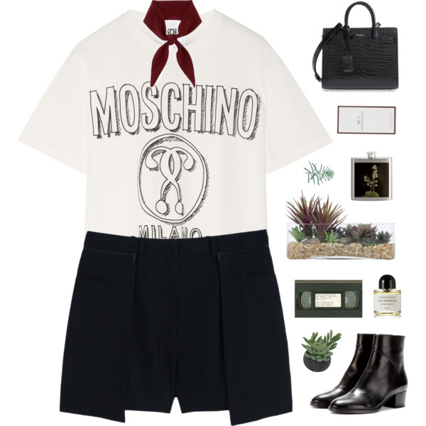 #moschino #blackwhite #highfashion #ysl #bag #boots #likes
Created in the Polyvore Android app. http://www.polyvore.com/android