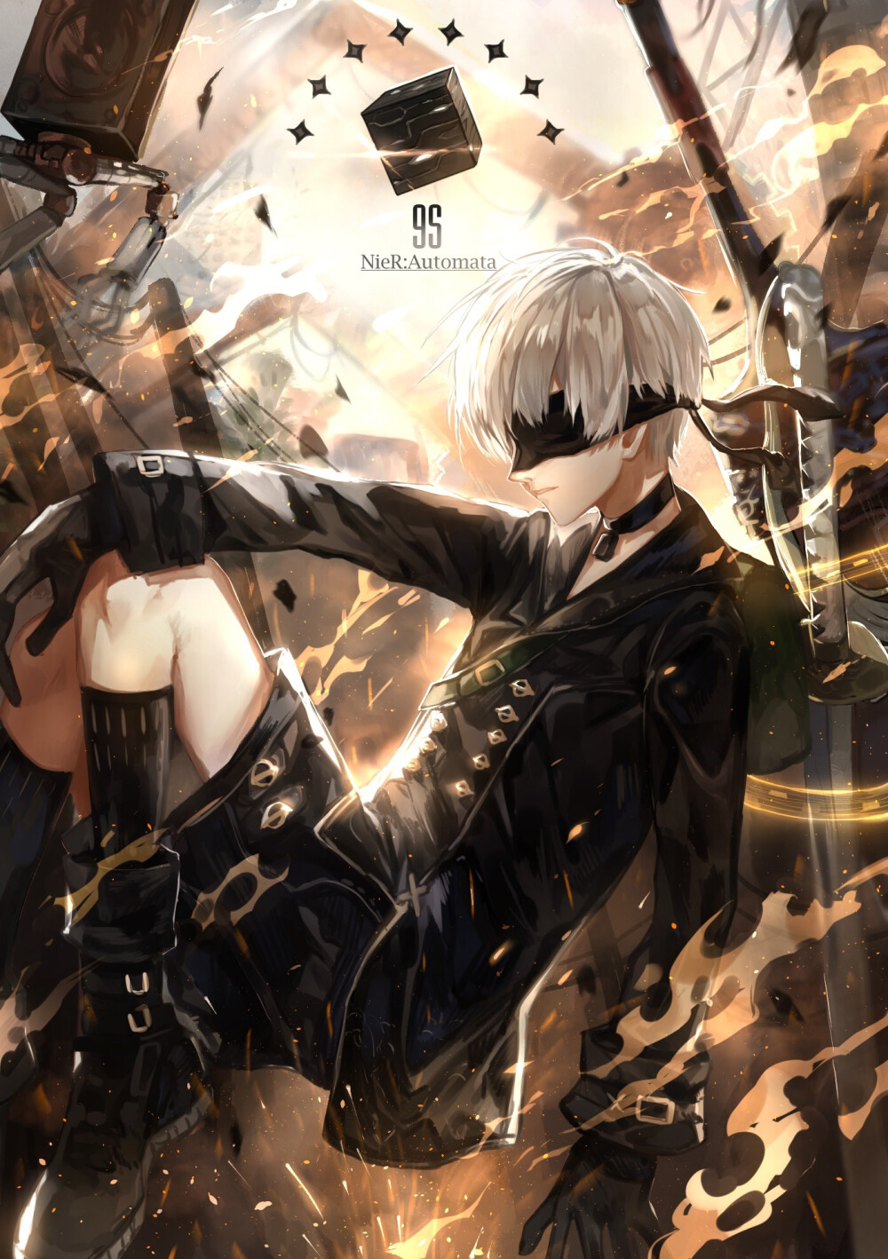 尼尔：机械纪元 NieR：Automata 9S 画师：ツグトク 本作品pixiv id=61656339