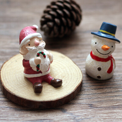 可爱圣诞节老人桌面装饰摆件套装创意树雪人创意办公家居礼品礼物