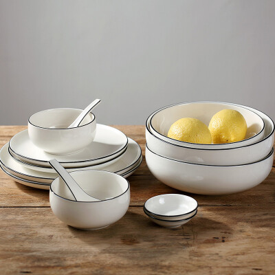 欧式高档陶瓷餐具盘碗餐碟餐具套装简约家用菜盘子米饭碗西式餐具