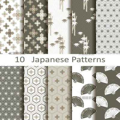 矢量日本日式传统风格纹饰ps背景设计素材AI设计素材AI3