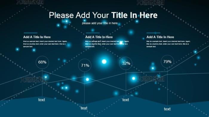 星空星光闪耀大气动态音效商务年度工作总结课件素材ppt模板ppt4