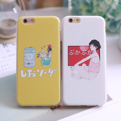 苹果6s软壳iphone7手机壳6plus硅胶套浮雕创意日韩国女款文艺防摔