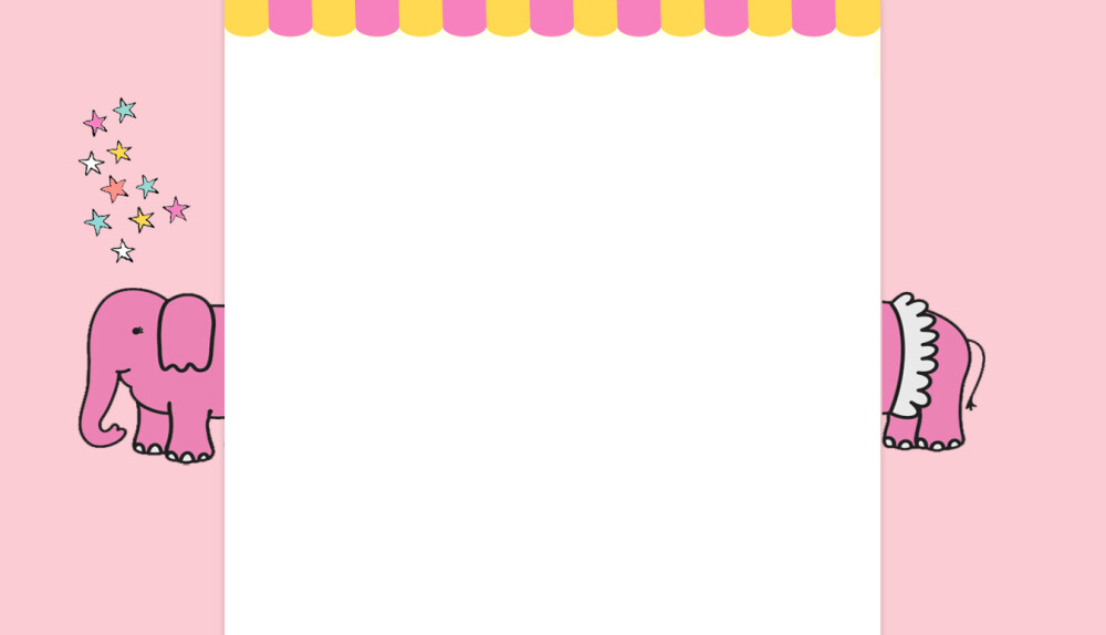 大象 马戏团 可爱 简笔画