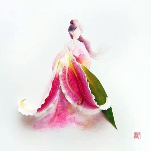 手绘水彩 花瓣［花瓣，花扮，花伴］