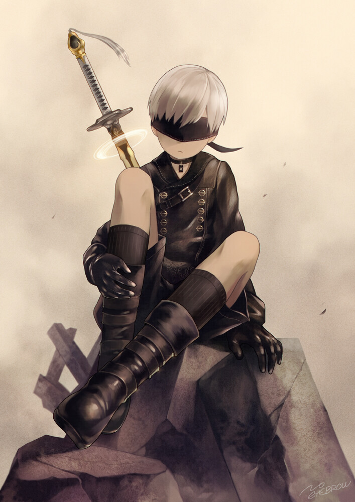 【尼尔：机械纪元】#pixiv#prpr我可爱的9s 画师：NOEYEBROW