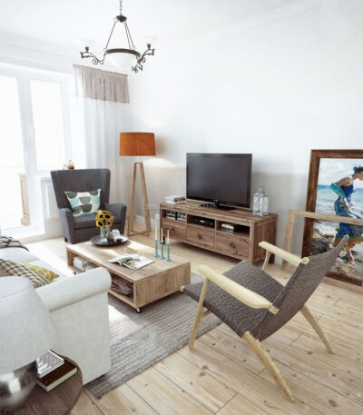 北欧风格家具客厅电视柜图片