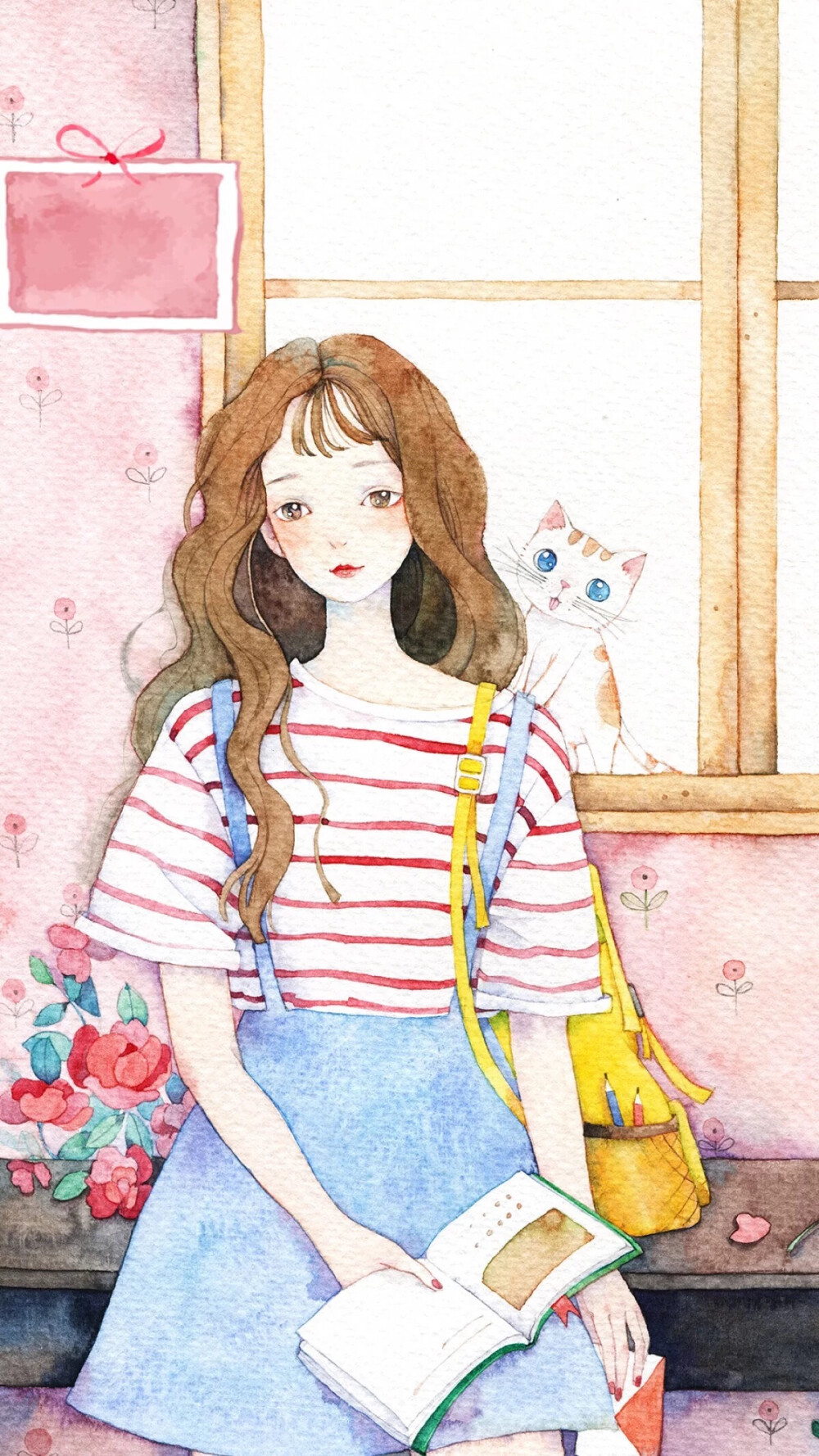 Hi 壁纸✨卡通可爱.萌物.平铺锁屏.手绘.女孩头像