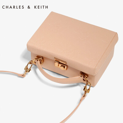 CHARLES&amp;KEITH 单肩包 CK270700489 欧美时尚箱型手提斜挎包