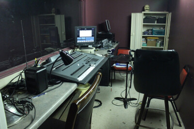 Light Control Booth. Photo by Jiali Chen at Theatre Macon, Macon GA, USA.