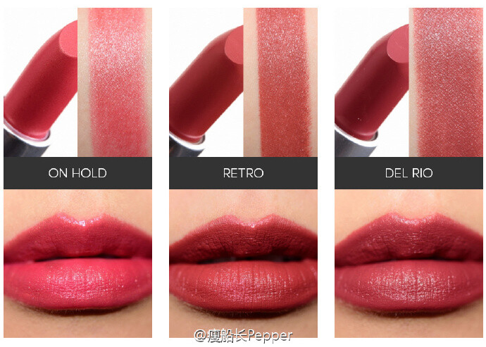 MAC Permanent Lipsticks 22色唇膏试色【图片来源外网】 ​​​​