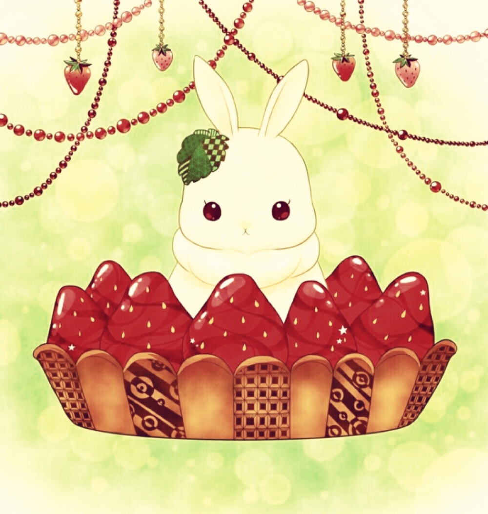 草莓水果塔兔