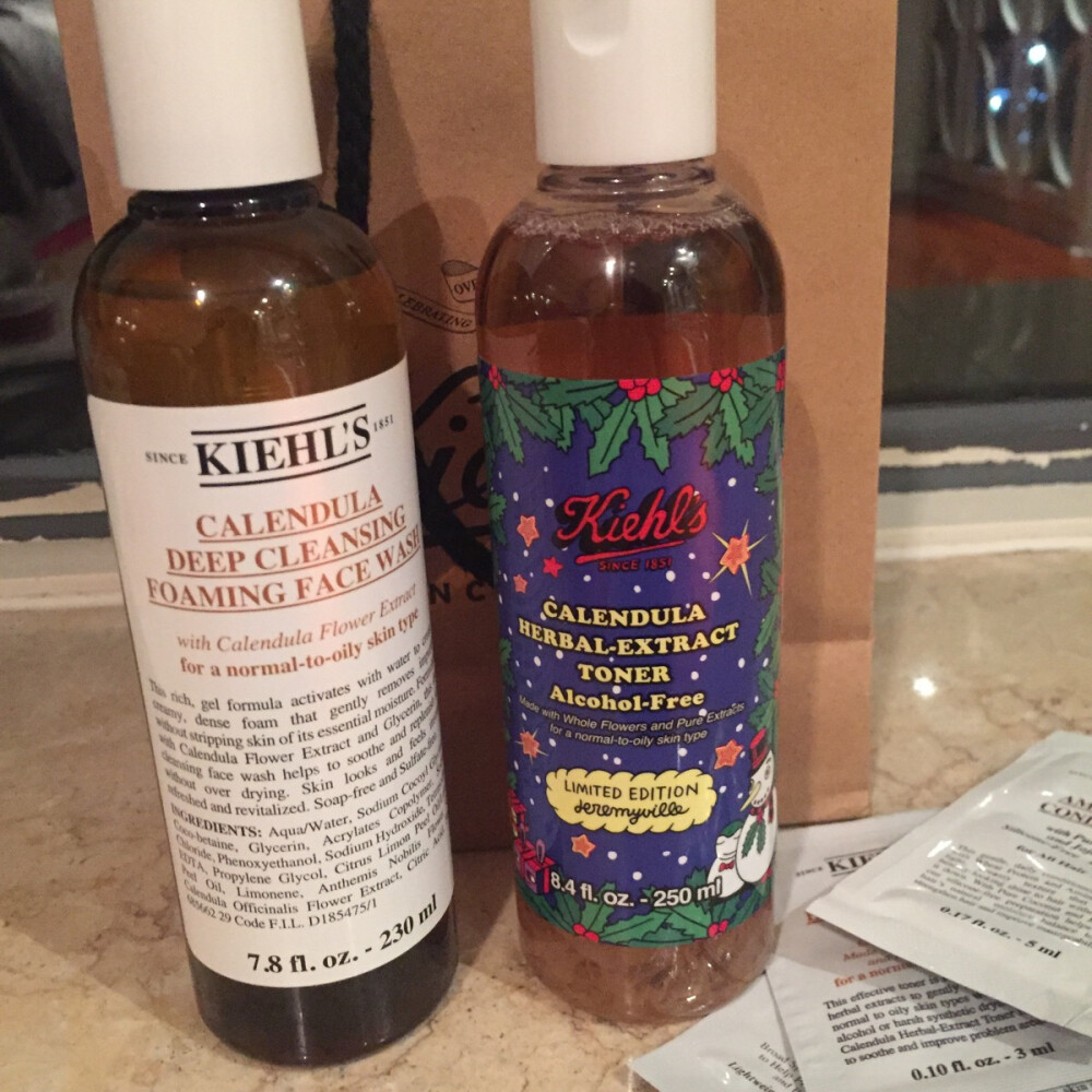 Kiehl's 金银花泡沫洁面啫喱 金银花爽肤水